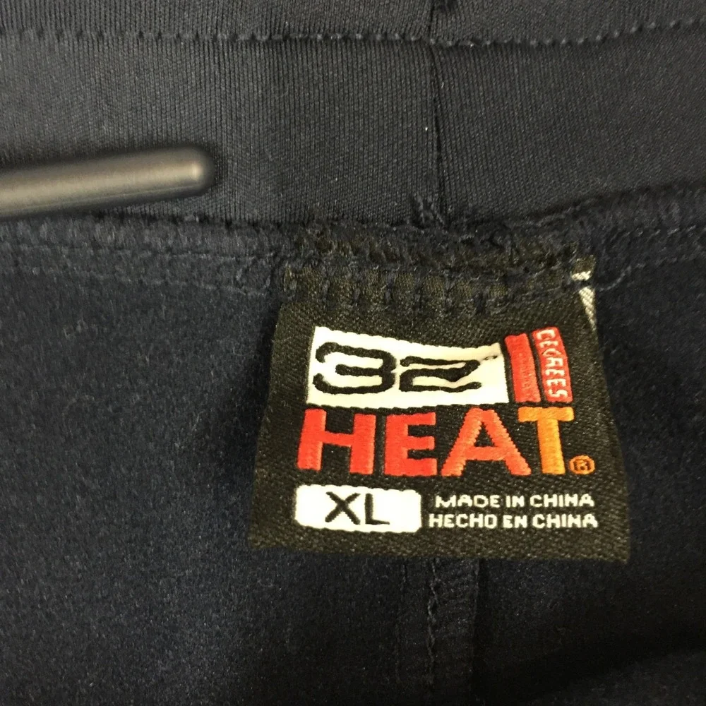 32 Degrees Heat‎ Mens XL Navy Blue Jogger Pants Sweatpants Stretch Drawstring